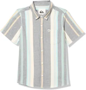 Quiksilver Boy's Oxford Strip Classic Button Up Woven Top Youth