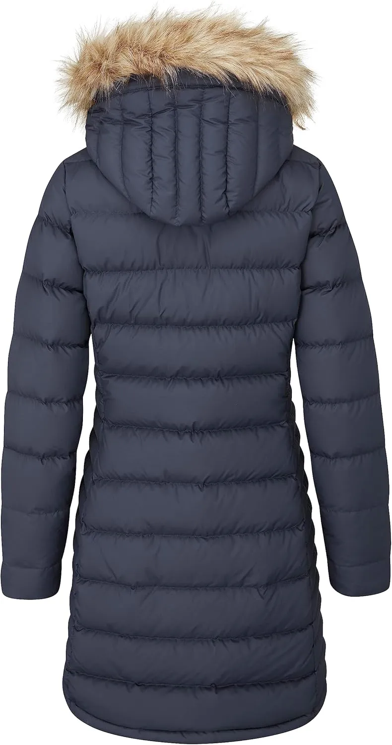Rab Women's Deep Cover 700-Fill Long Down Parka Winter Coat for Hiking and Apres-Ski