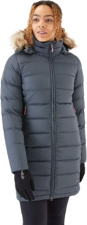 Rab Women's Deep Cover 700-Fill Long Down Parka Winter Coat for Hiking and Apres-Ski