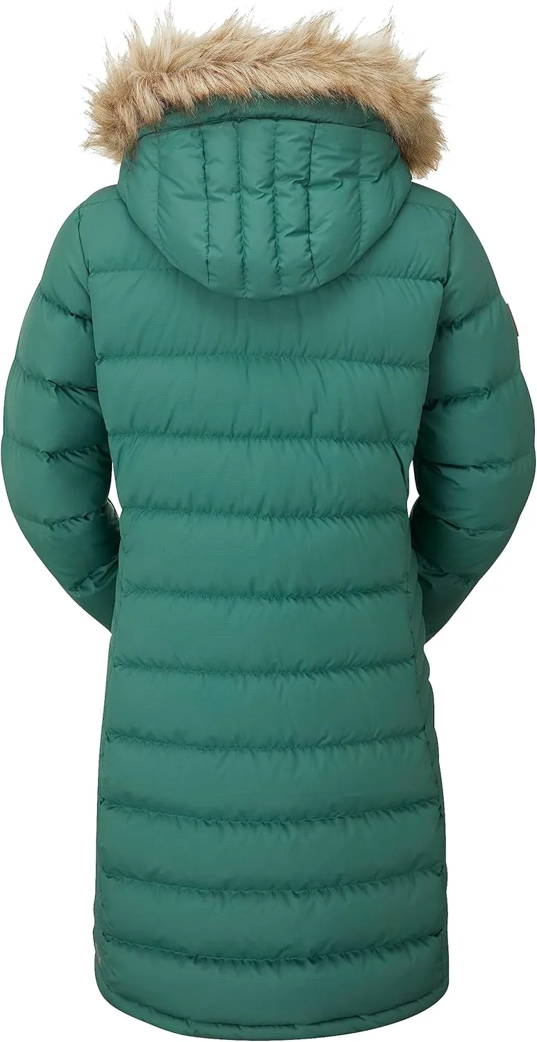 Rab Women's Deep Cover 700-Fill Long Down Parka Winter Coat for Hiking and Apres-Ski