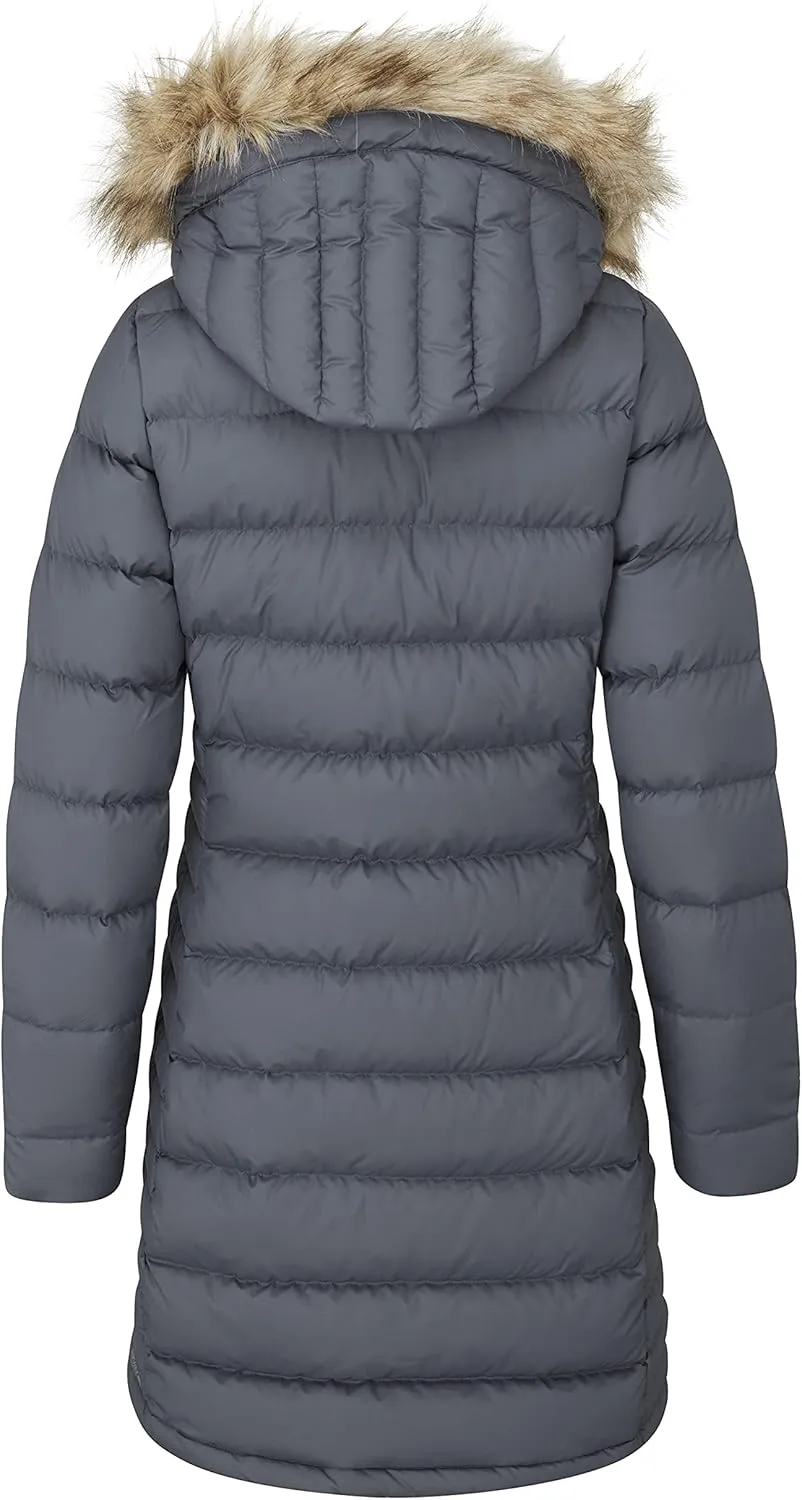 Rab Women's Deep Cover 700-Fill Long Down Parka Winter Coat for Hiking and Apres-Ski