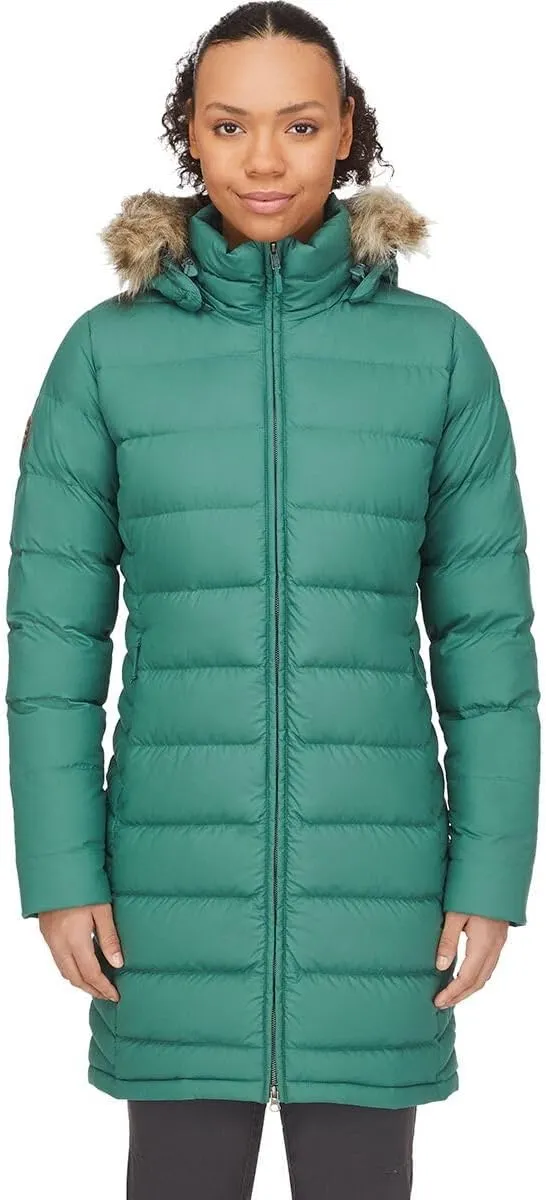 Rab Women's Deep Cover 700-Fill Long Down Parka Winter Coat for Hiking and Apres-Ski