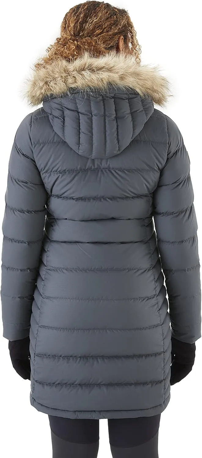 Rab Women's Deep Cover 700-Fill Long Down Parka Winter Coat for Hiking and Apres-Ski