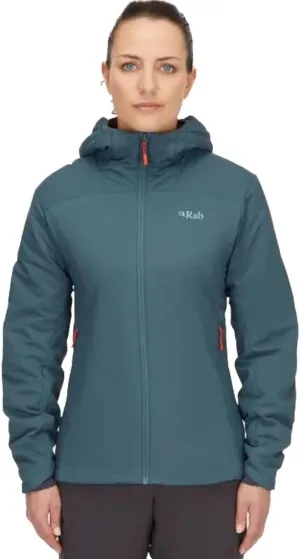 Rab Women's Xenair Alpine Light Hooded Insulated Jacket for Hiking & Mountaineering - Orion Blue - Small