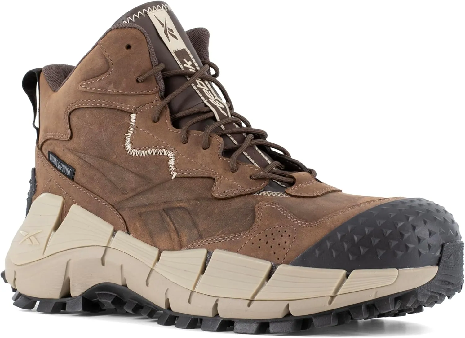Reebok Work Men's Zig Kinetica Edge II Work Safety, Brown, 7.5 Wide