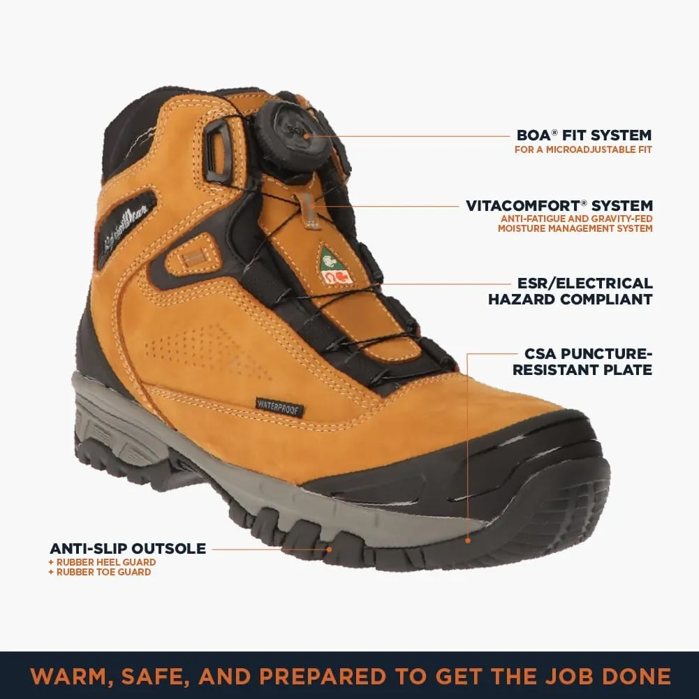 RefrigiWear Men’s 54 Gold Insulated Hiker Boots for Working, -45°F (-42°C)