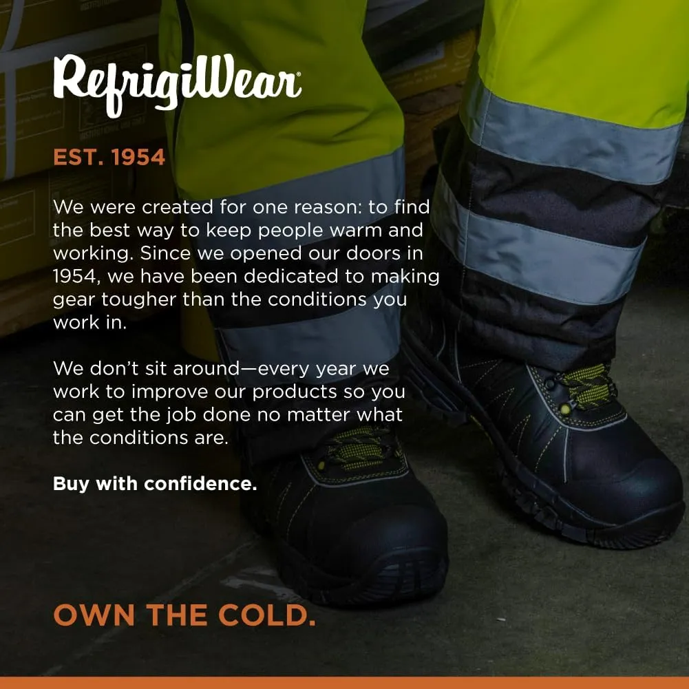 RefrigiWear Men’s OnyxRidge Hiker, Insulated Waterproof Leather Work Boots, -20°F to 30°F (-29°C to 1°C), Black
