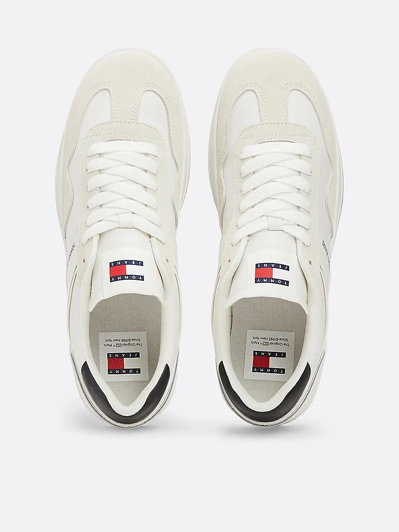 RETRO Suede Trainers Mens Ecru