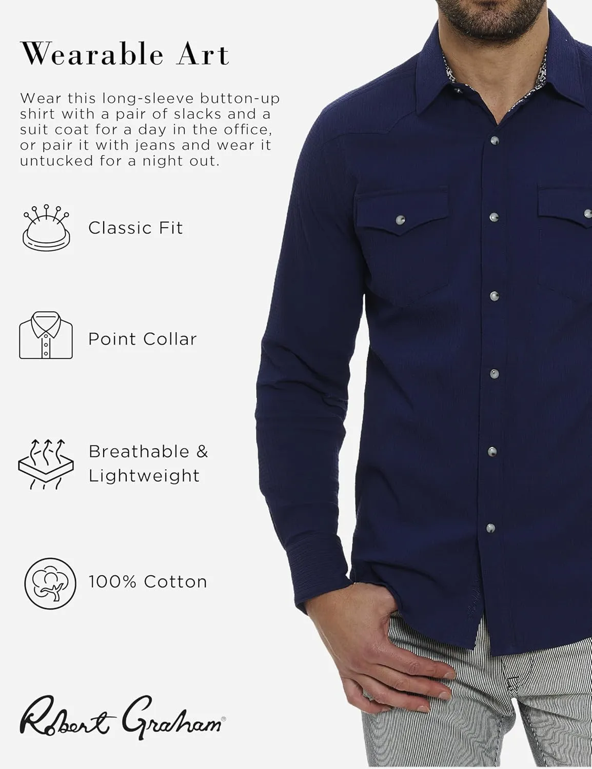 Robert Graham Men's Cantina Long Sleeve Woven Shirt