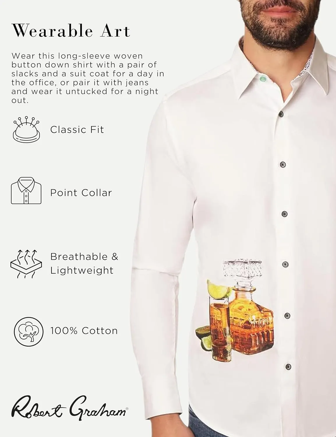 Robert Graham Men's Mulford Long Sleeve Woven Button Down Shirt
