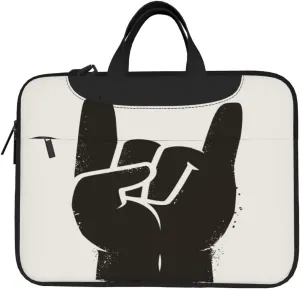 Rock Gesture Finger Hand Laptop Bag Lightweight Notebook Bag Fashion Business Briefcase 13"/14"/15.6"