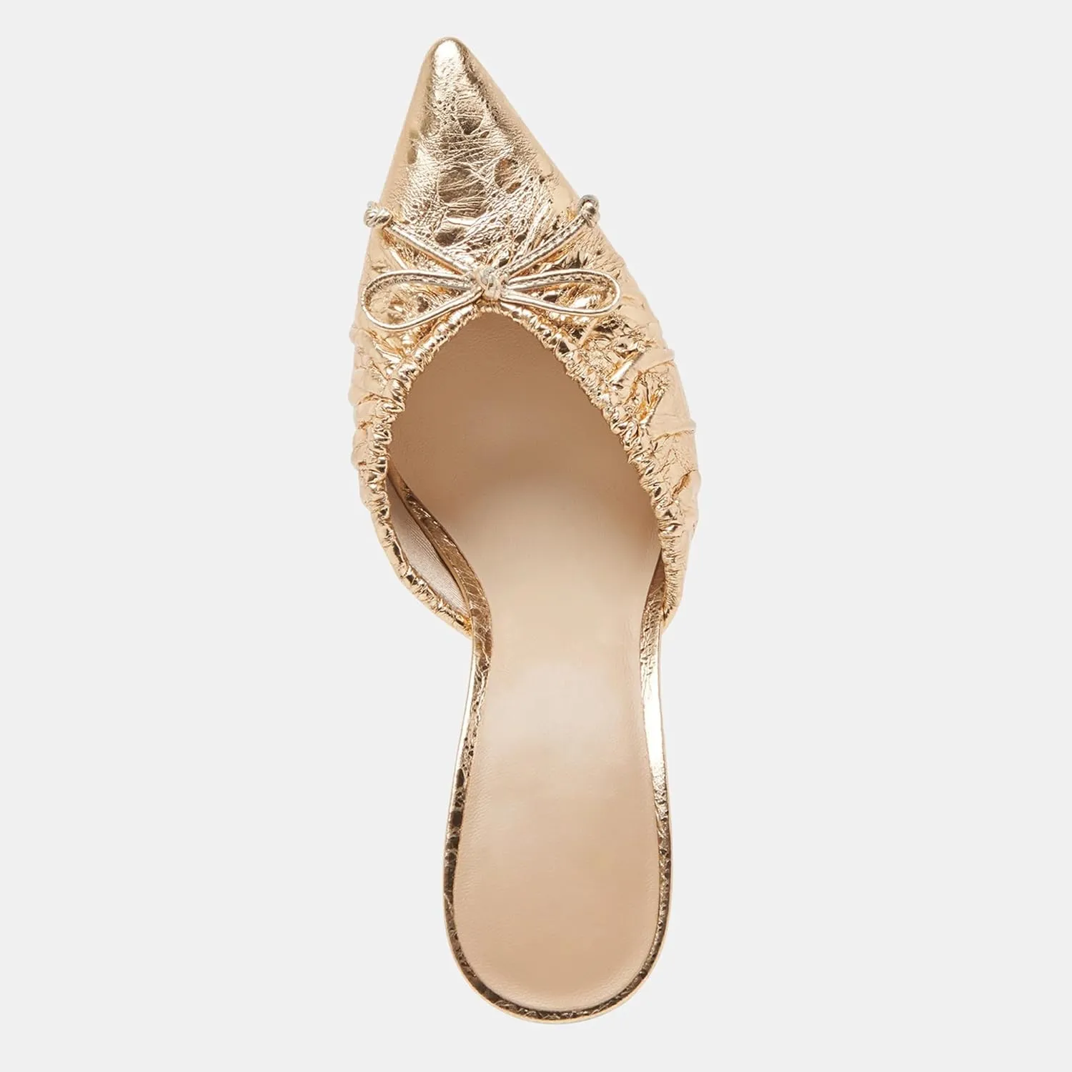 Ruched Kitten Heels for Women with Bows Comfortable Pointed Toe Mule Dressy Heels Sexy Slip on Stiletto Heels Pumps.
