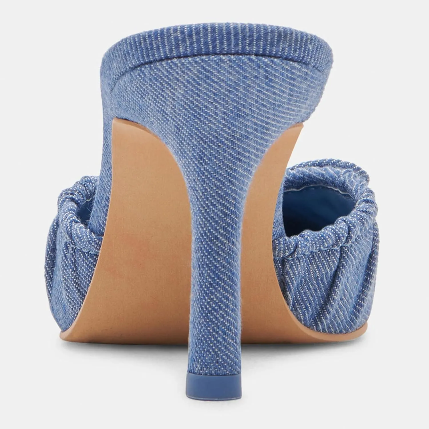 Ruched Kitten Heels for Women with Bows Comfortable Pointed Toe Mule Dressy Heels Sexy Slip on Stiletto Heels Pumps.