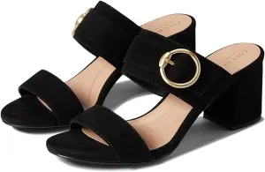 Sandals Toe Block Wide array Rounded Cole Buckle Heeled Black Haan Suede Alina Wholesale prices On Open Slip