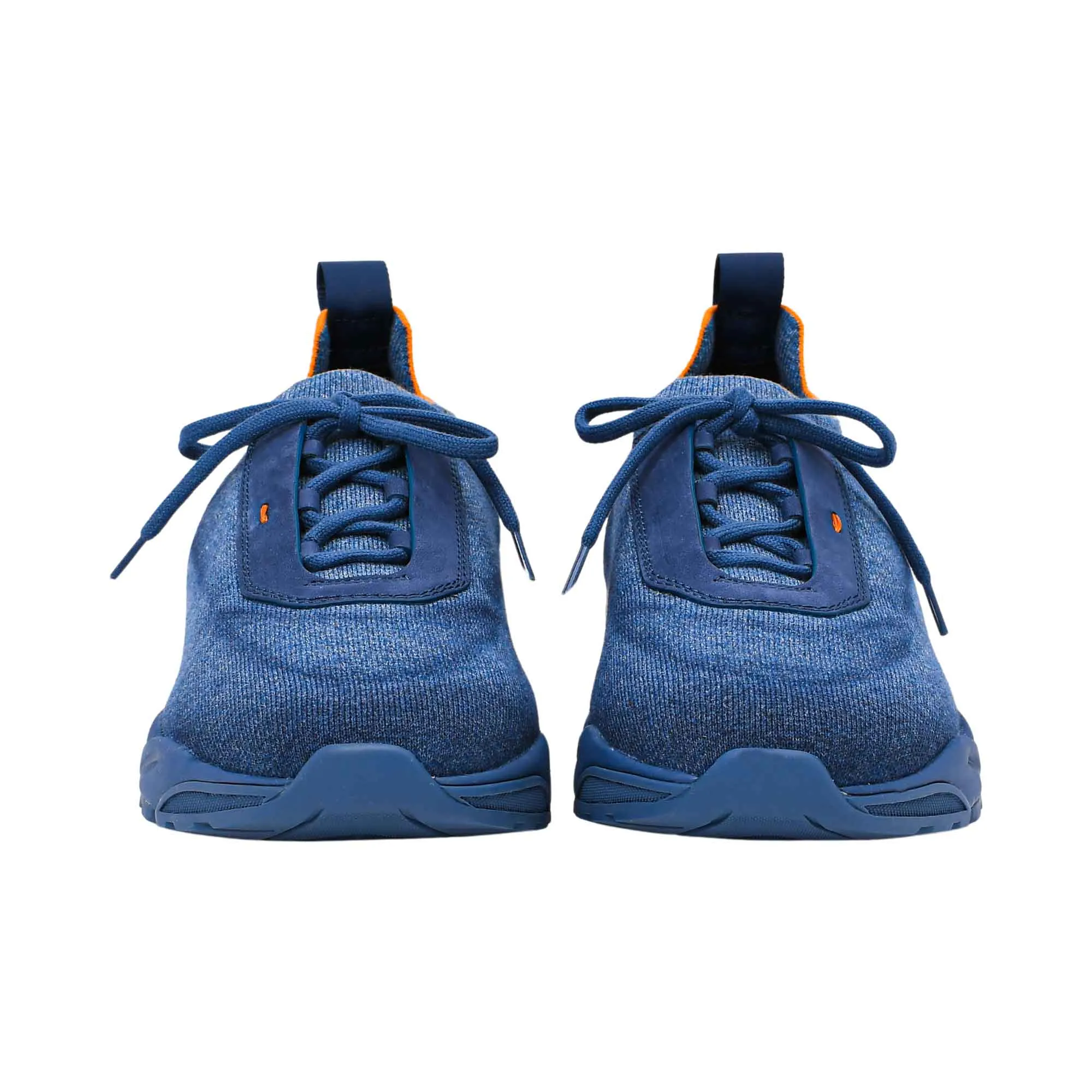 Santoni Men's Knit Blue Sneaker