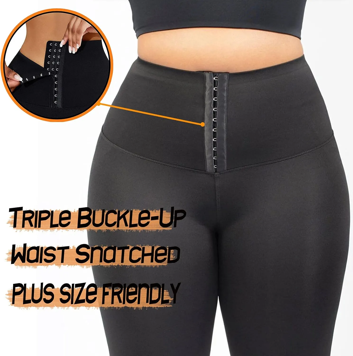 SEASUM High Waisted Yoga Legging with Adjustable Waist Corset Belt Tummy Control Slimming Waist Trainer Pant