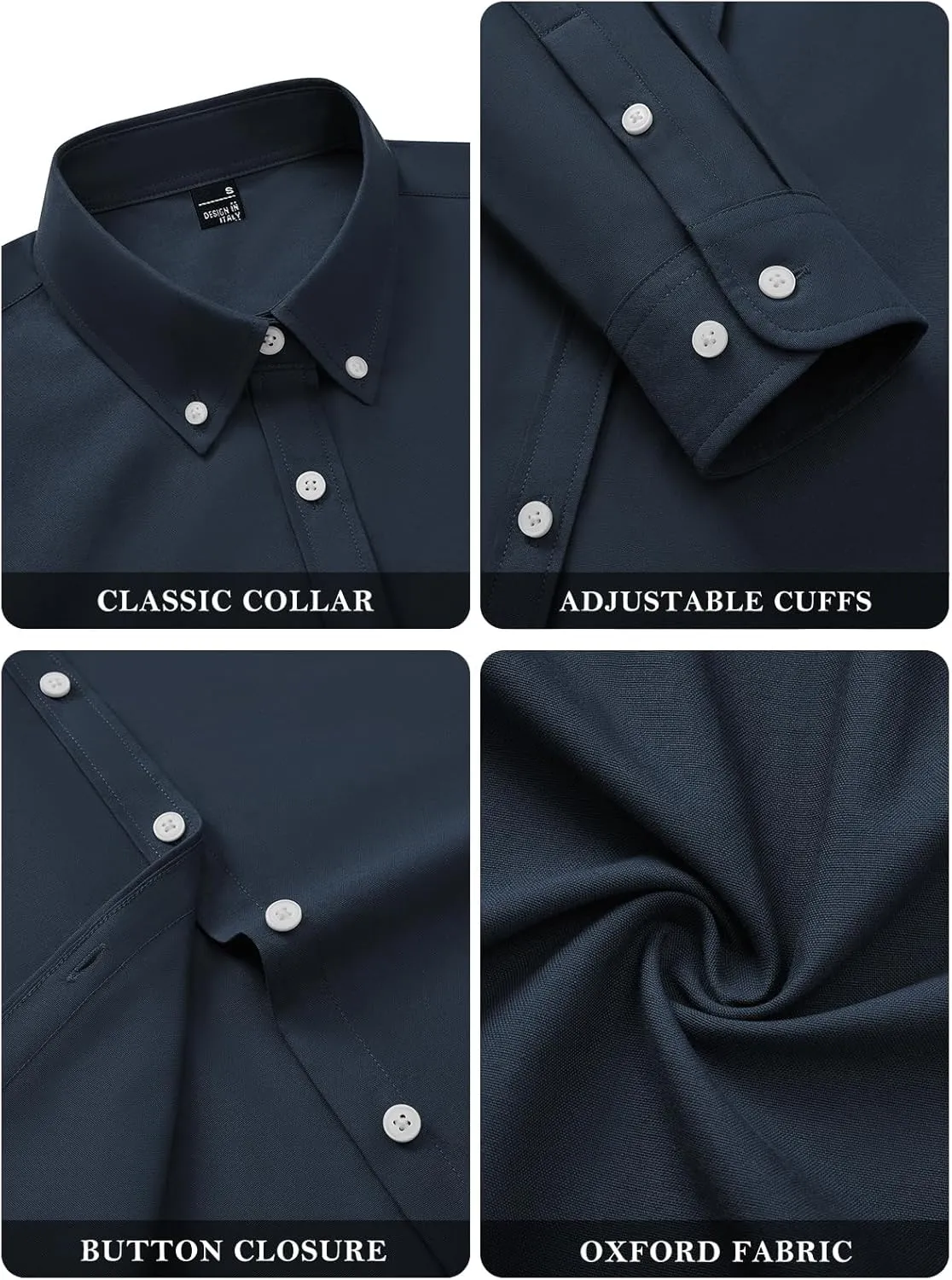 siliteelon Fitted Button Down Shirts for Women Oxford Shirt Cotton Dress Shirts Collared Long Sleeve Wrinkle Free Blouse Tops