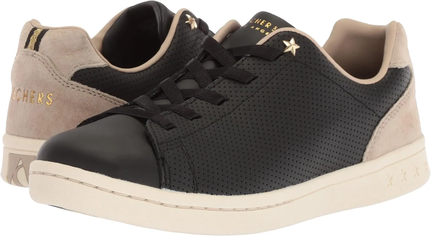 Skechers Unisex-Adult Darma-Perforated Leather Sneaker