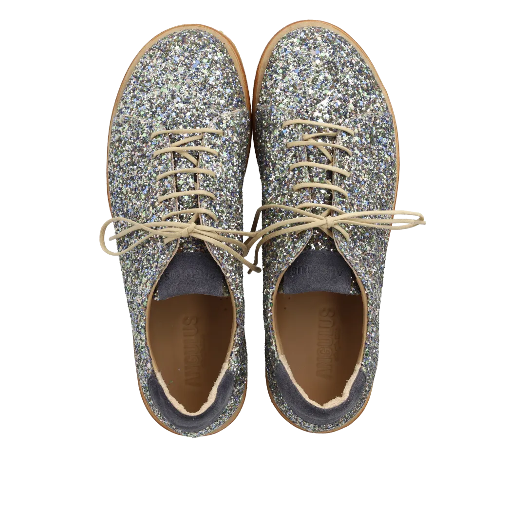 Sneaker mit Glitzer und Plateausohle