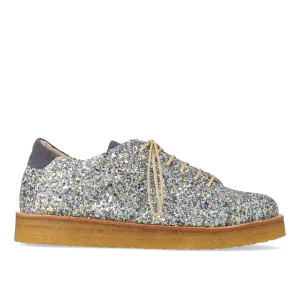 Sneaker mit Glitzer und Plateausohle