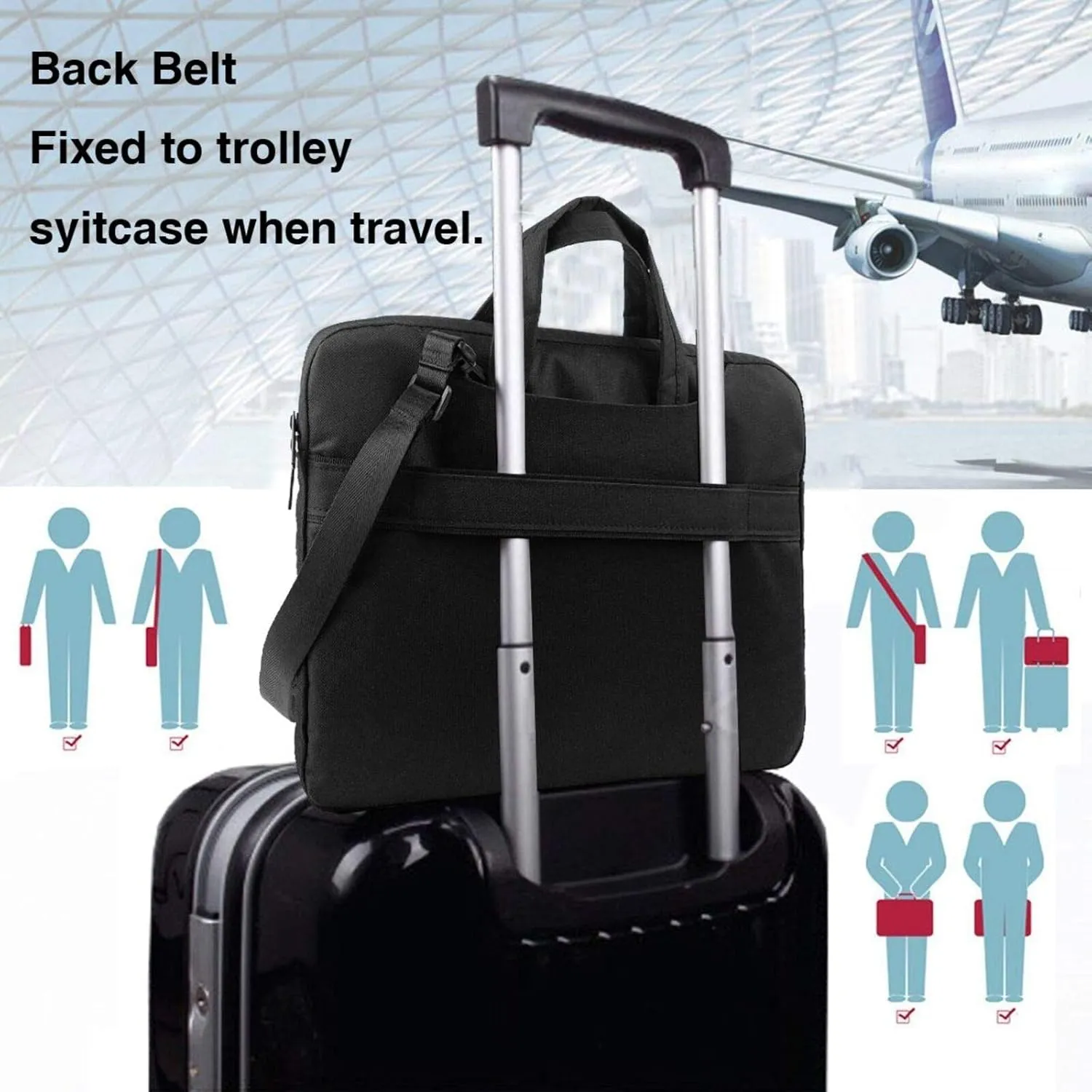 Steam Locomotive Train Print Laptop Bag Laptop Case Shoulder Laptop Bag with Padded Protection Spacious Pockets