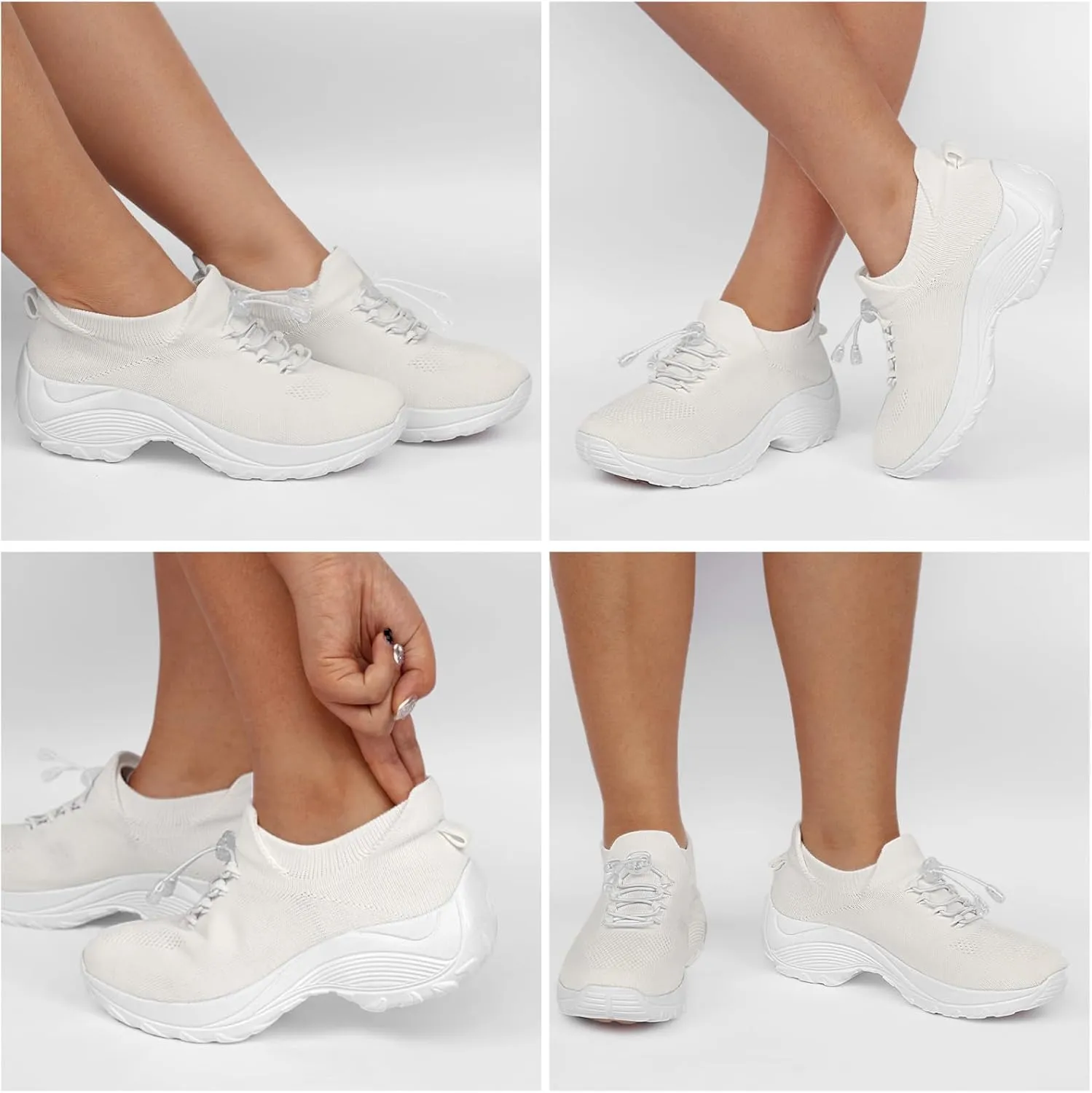 STUNAHOME Orthopedic Sneakers Breathable Women Walking Shoes Slip on Trainers Women's Comfortable Casual Ladies Athletic Shoe Thick Bottom