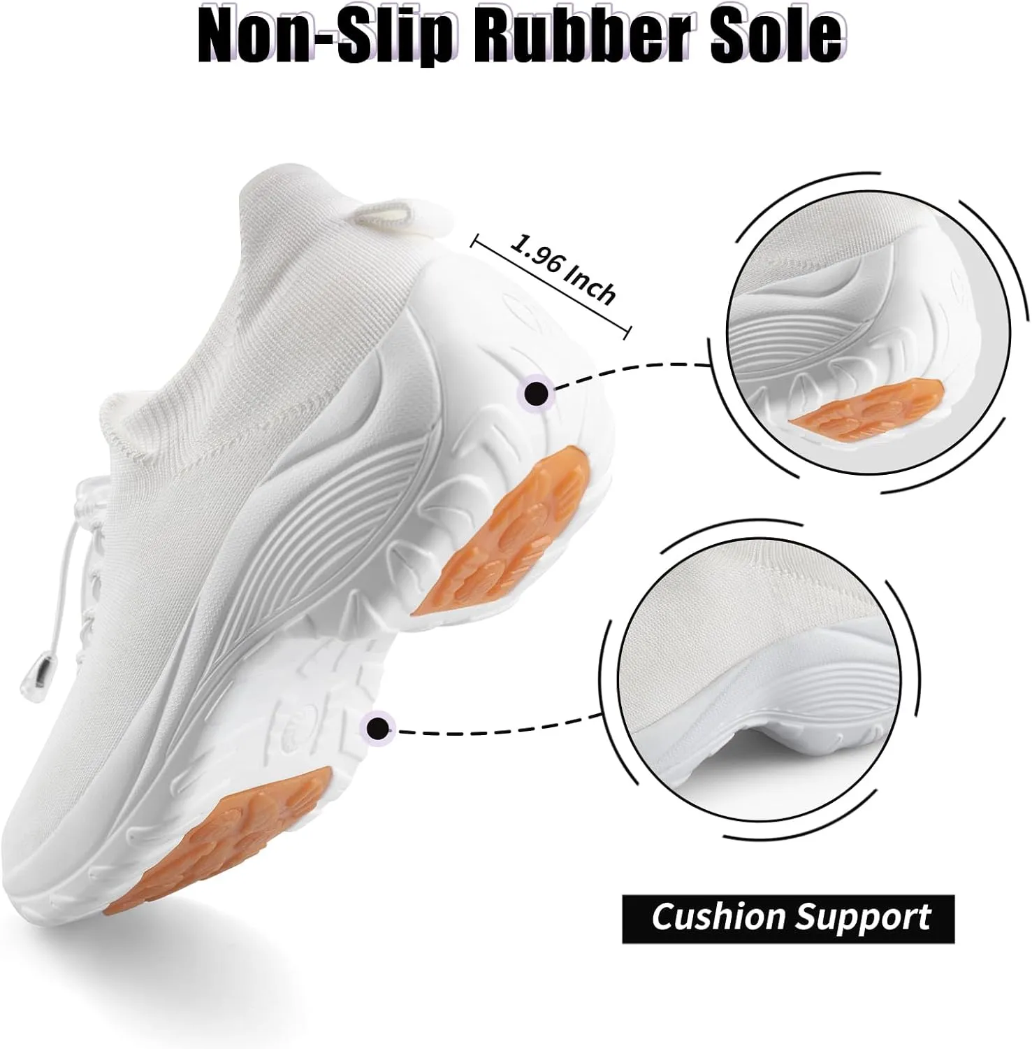 STUNAHOME Orthopedic Sneakers Breathable Women Walking Shoes Slip on Trainers Women's Comfortable Casual Ladies Athletic Shoe Thick Bottom
