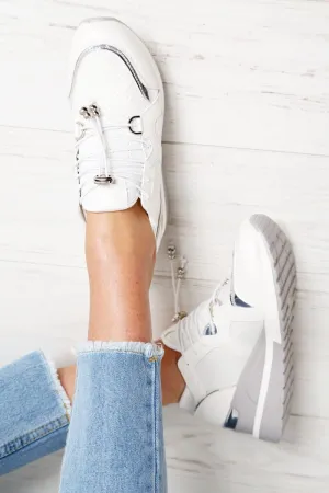 Toggle Wedge Trainers Special offer Kami On-budget White - Fasten