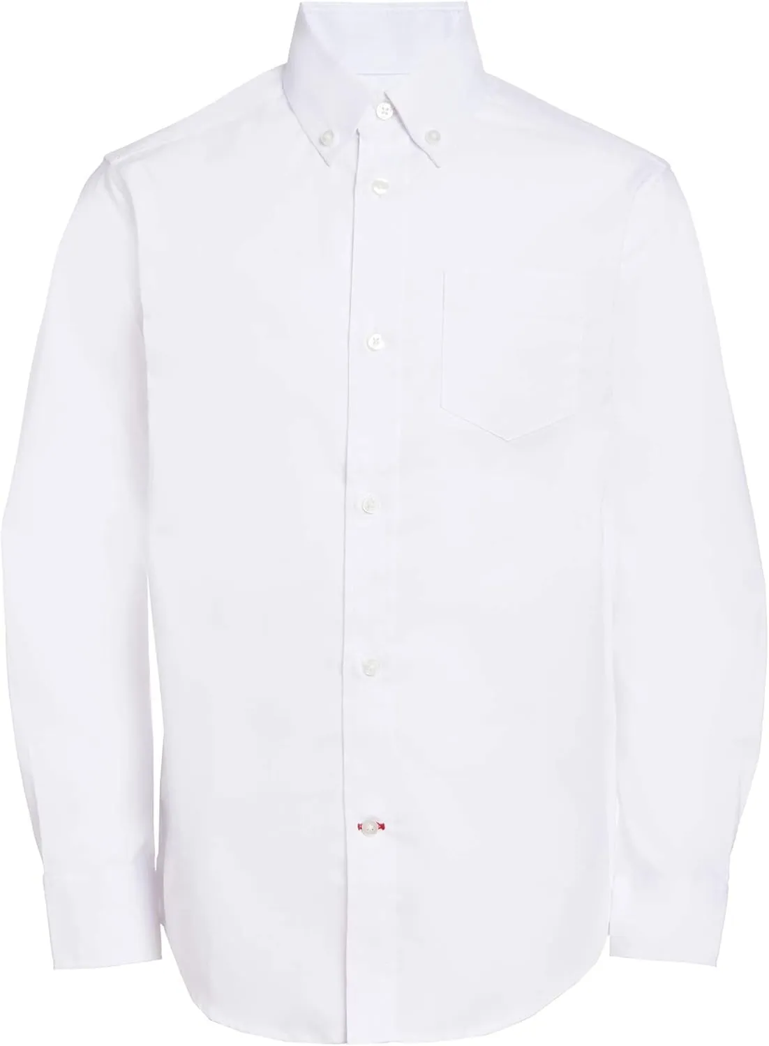 Tommy Hilfiger Boy's Oxford Long Sleeve Dress Shirt, Collared Button-down With Chest Pocket, Regular Fit