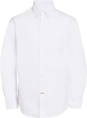 Tommy Hilfiger Boy's Oxford Long Sleeve Dress Shirt, Collared Button-down With Chest Pocket, Regular Fit
