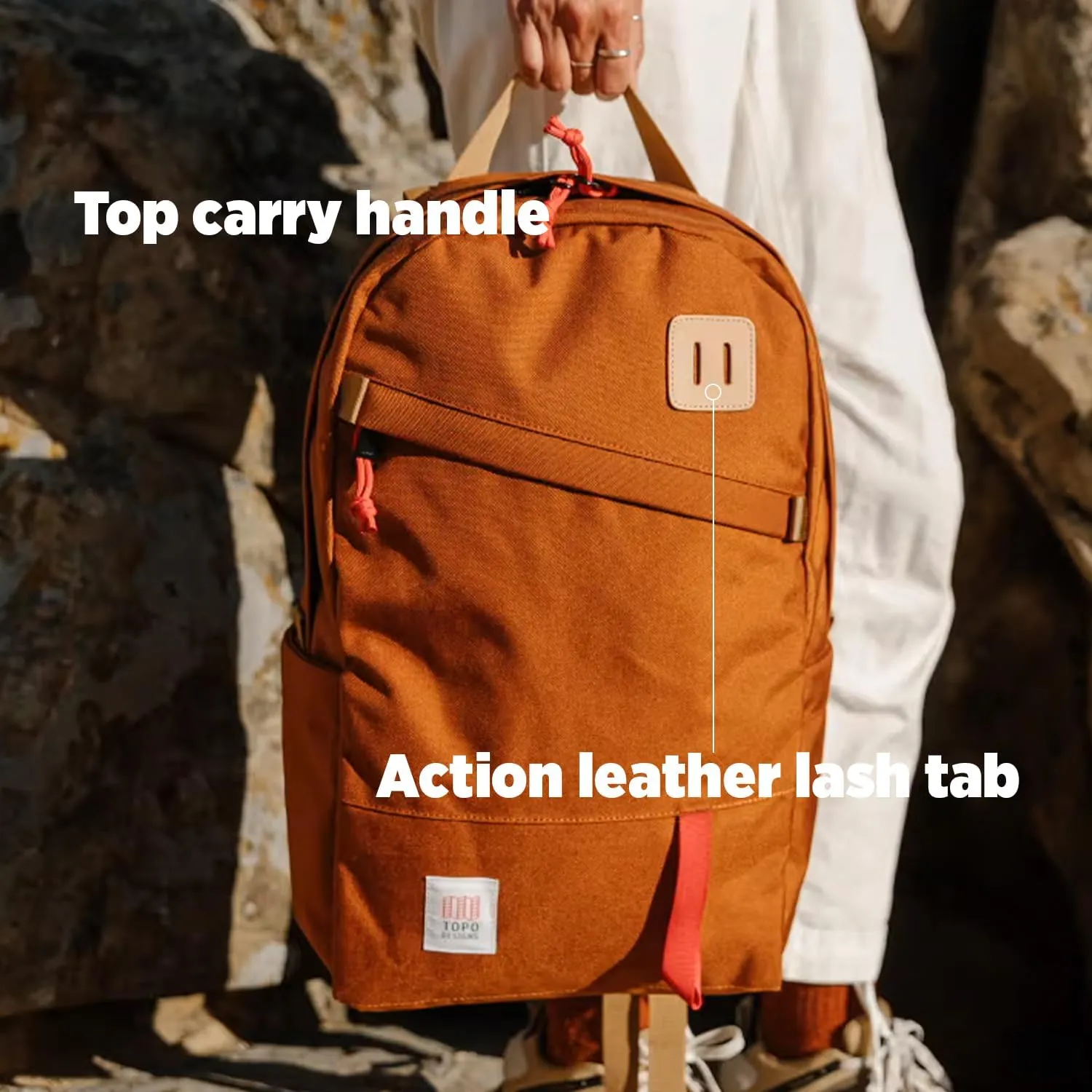 Topo Designs Daypack Classic - Coral/peppercorn - One Size