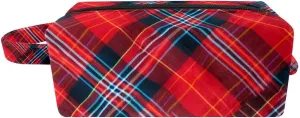 Travel Makeup Bag,Travel Toiletry Bag for Women,Classic Stripe Red Plaid,Cosmetic Travel Bag