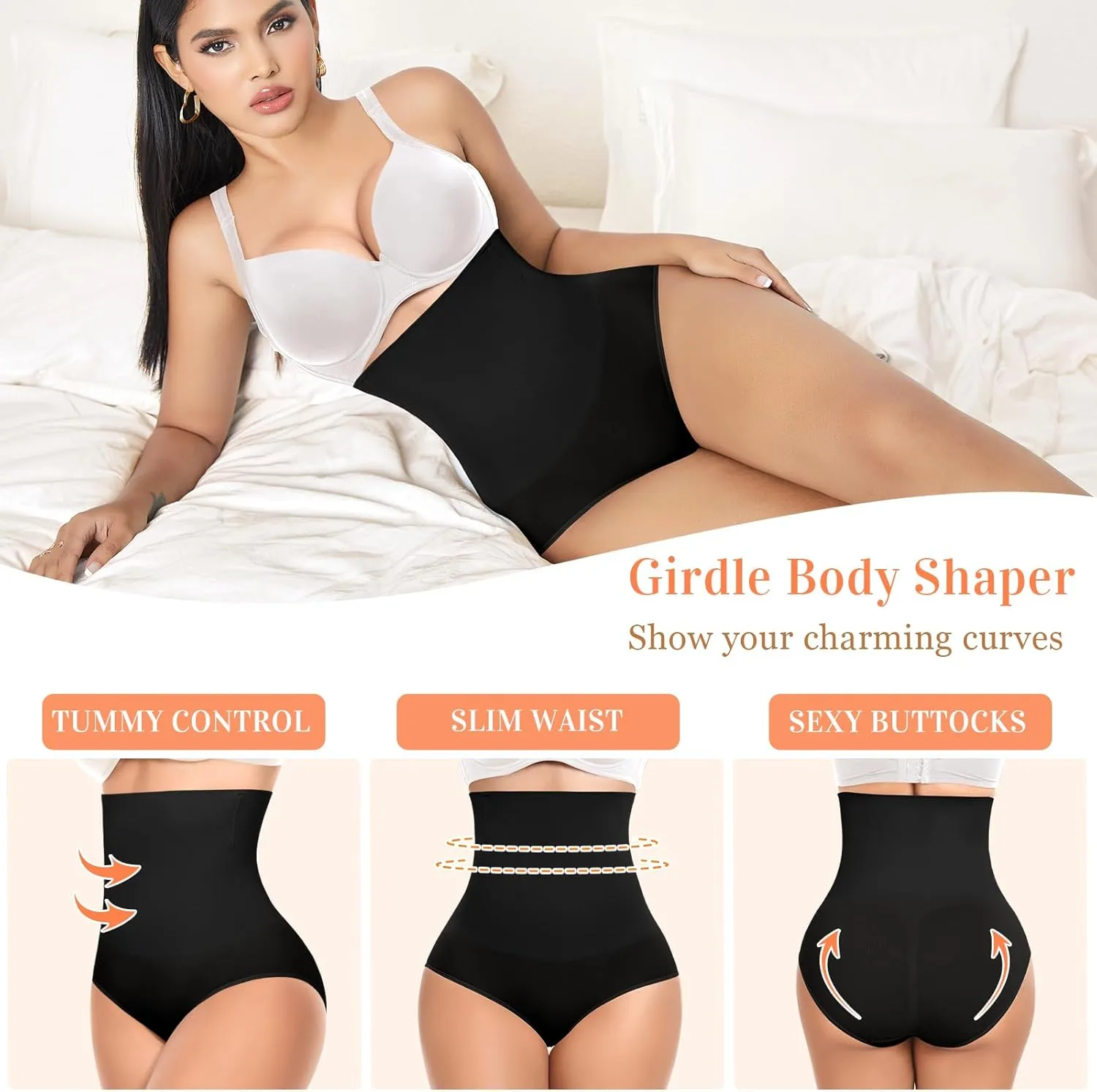 Tummy Control Shapewear Underwear for Women High Waisted Body Shaper Panties Slimming Girdle Shaping Briefs