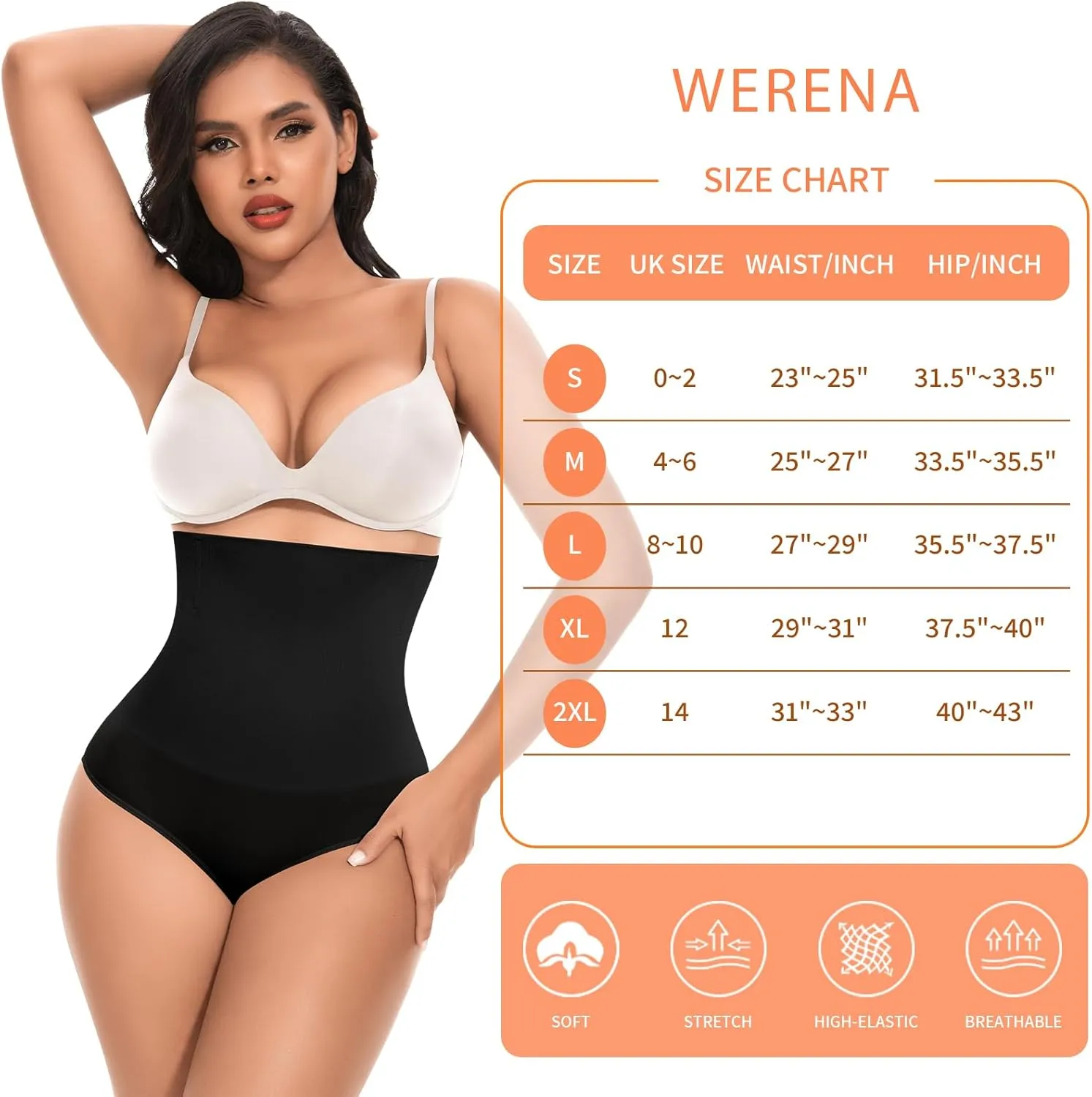 Tummy Control Shapewear Underwear for Women High Waisted Body Shaper Panties Slimming Girdle Shaping Briefs