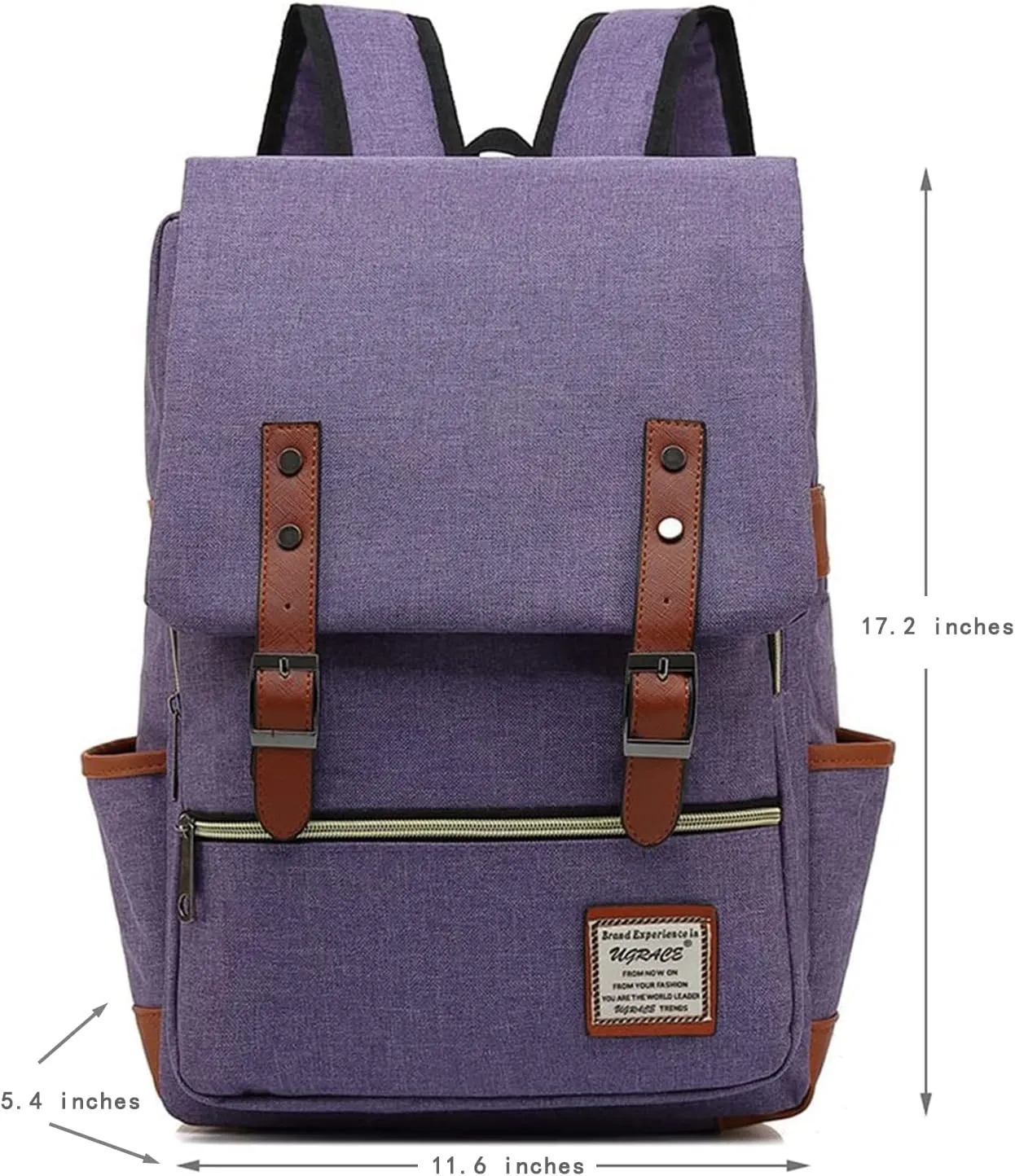 UGRACE Slim Business Laptop Backpack Elegant Casual Daypacks Outdoor Sports Rucksack College Shoulder Bag for Men Women, Tear Resistant Unique Travelling Backpack Fits up to 15.6Inch Laptop in Violet
