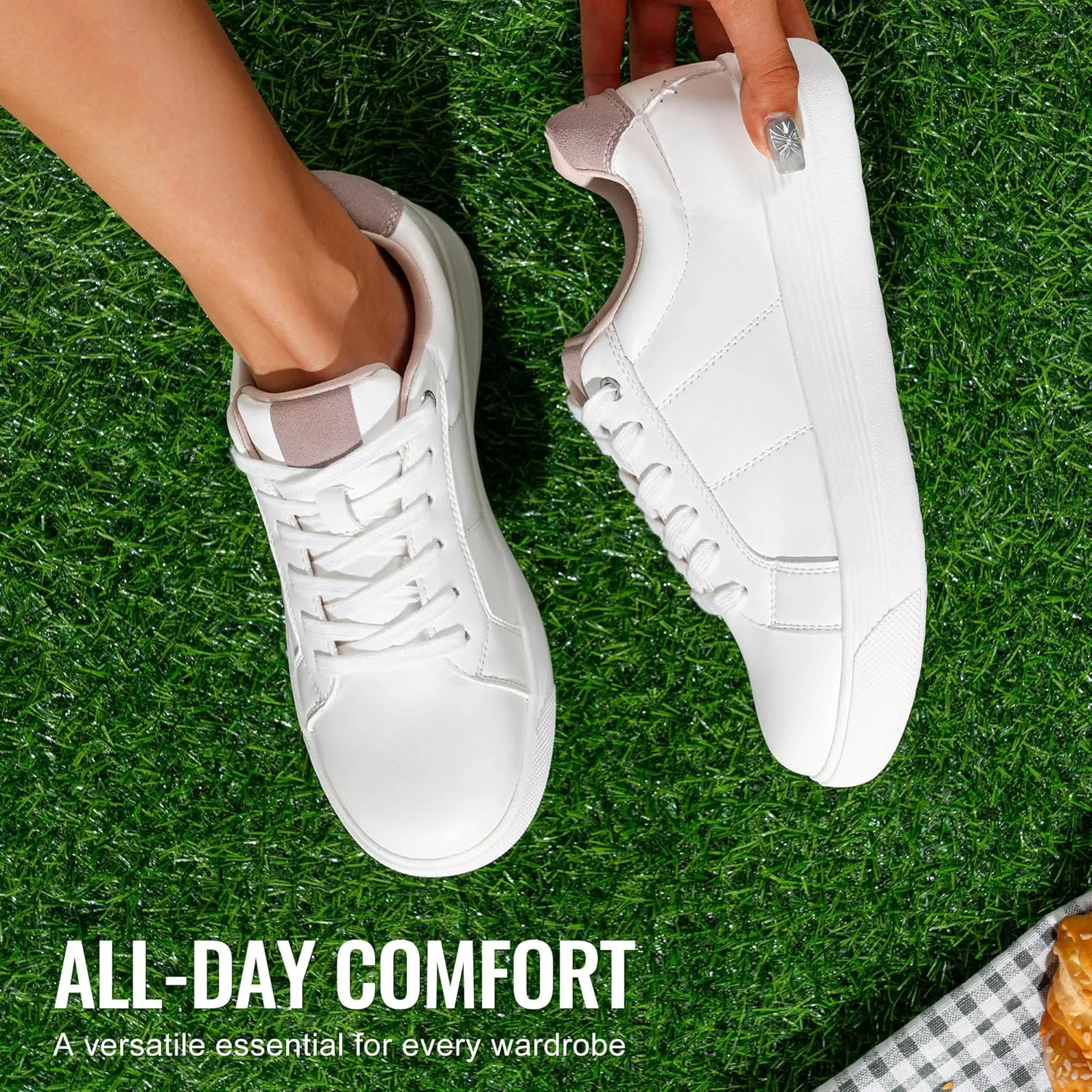 Vepose White Sneakers 8013 Casual Fashion Comfortable Classic Shoes for Walking