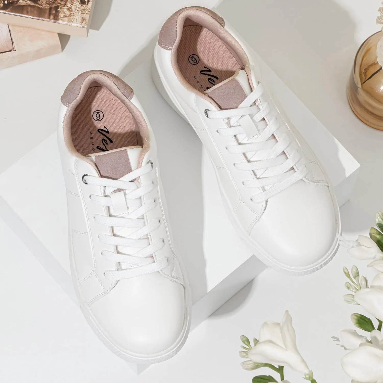 Vepose White Sneakers 8013 Casual Fashion Comfortable Classic Shoes for Walking