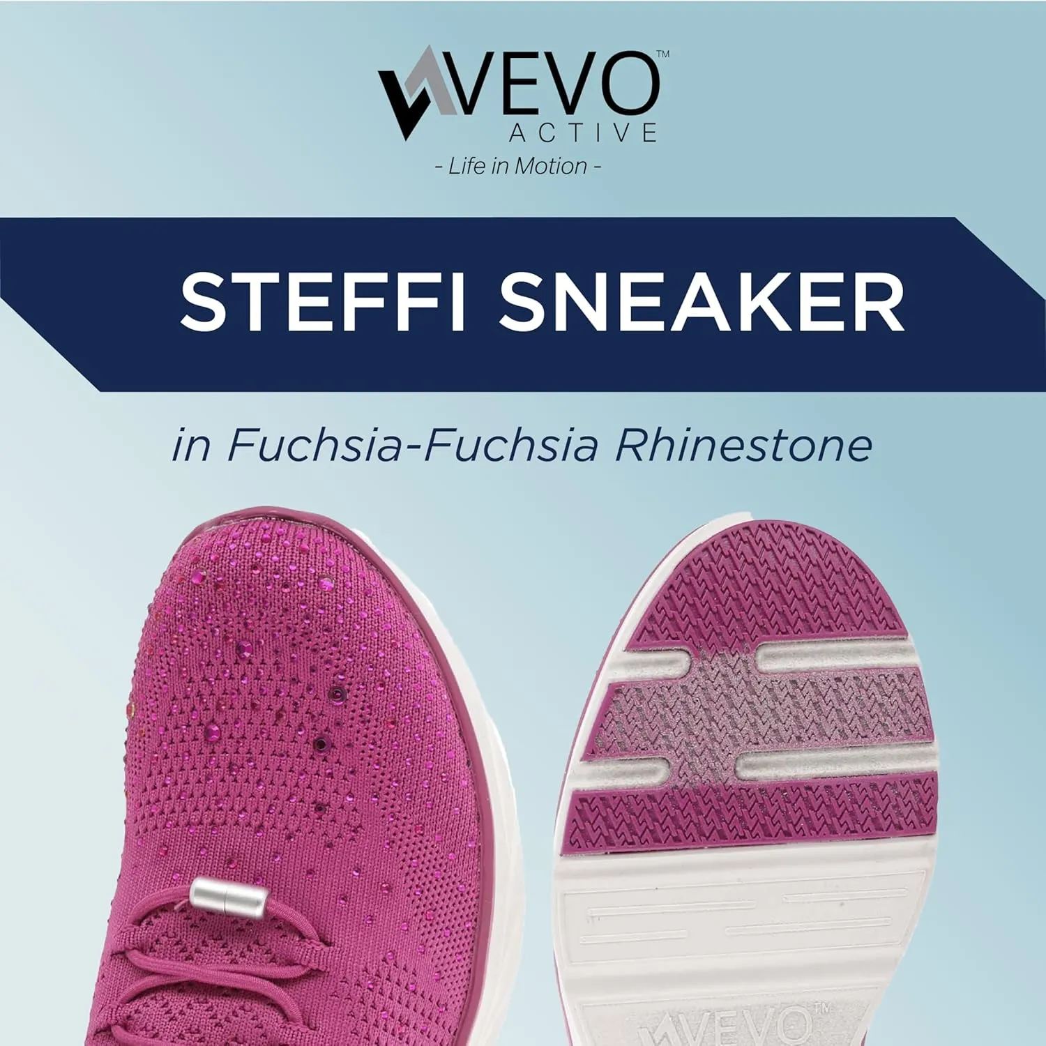 Vevo Active Women's Steffi Rhinestone Embellished Slip-On Sneaker