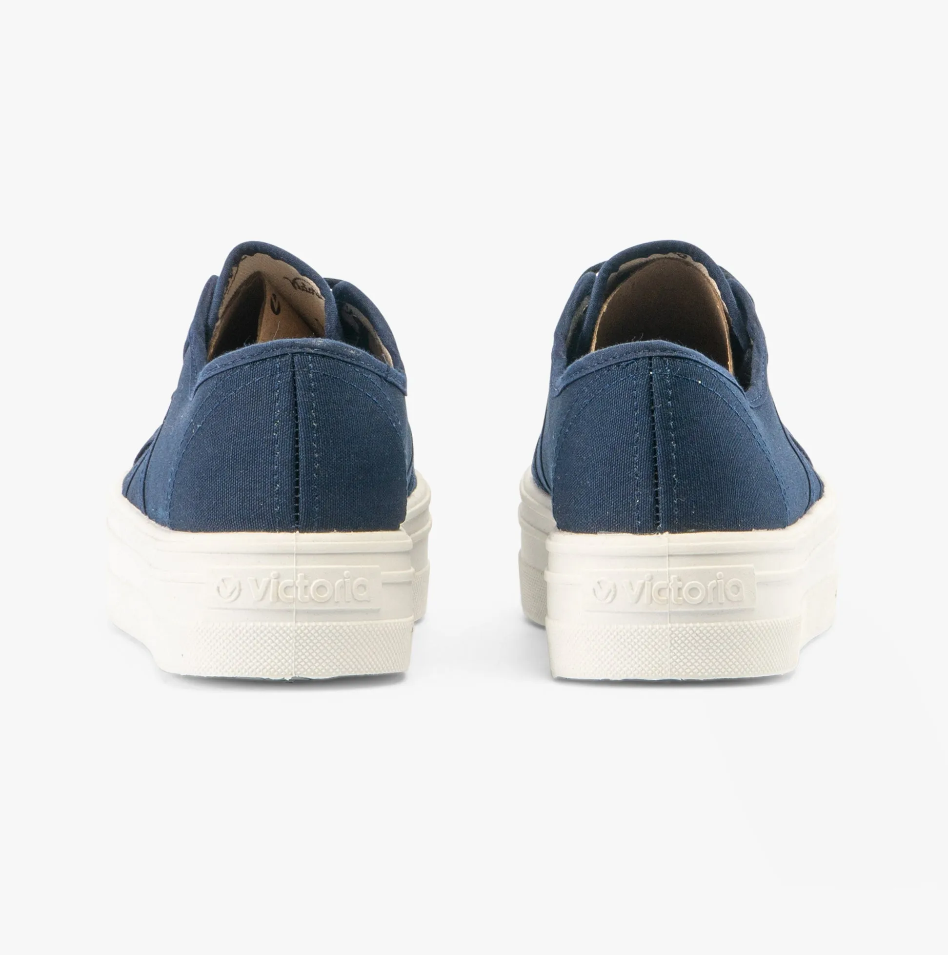 Victoria BARCELONA Womens Platform Canvas Trainers Blue