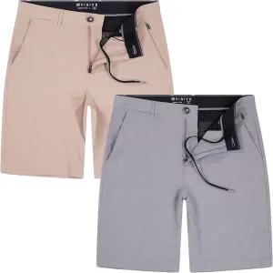 Visive Mens Shorts for Men, Hybrid Casual Golf Dress Flat Front Quick Dry Stretch Board Shorts, Lightweight Chino Short