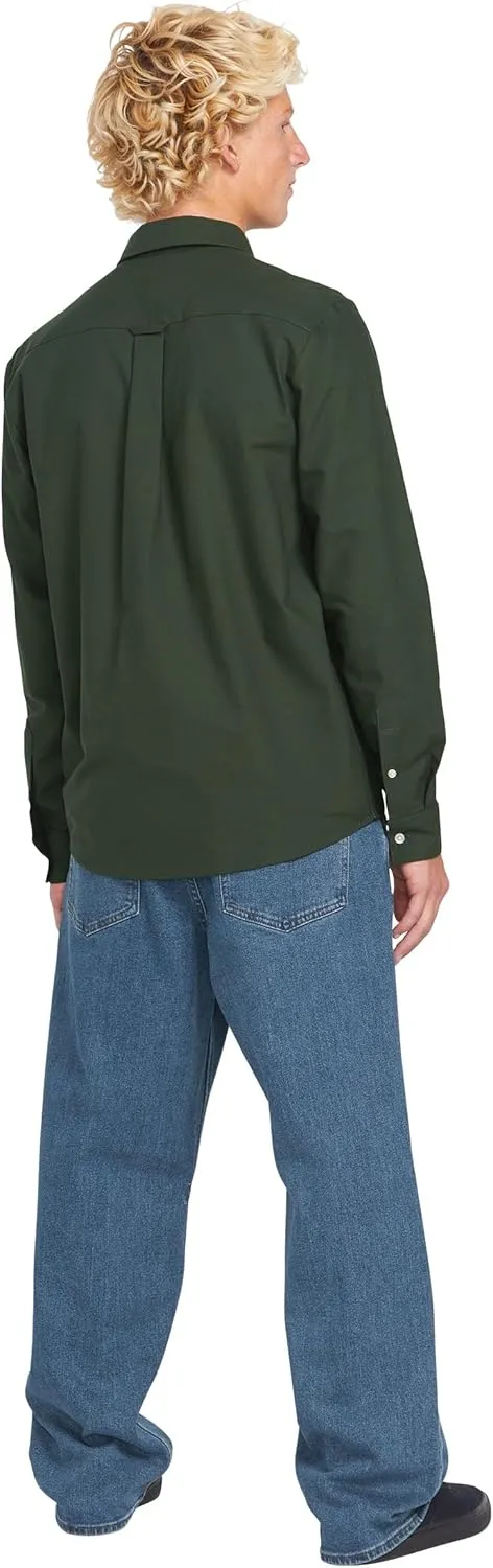 Volcom Men's Veeco Oxford Long Sleeve Button Down Shirt