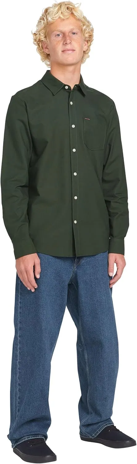 Volcom Men's Veeco Oxford Long Sleeve Button Down Shirt