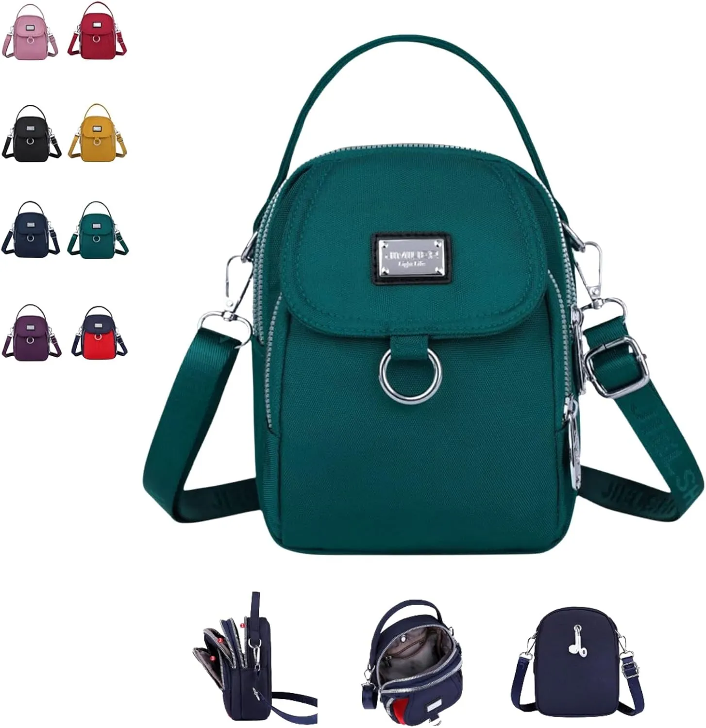 Waterproof Women Crossbody Bag Elegant Oxford Messenger Bags Simple for Work,Multi-Pocket Casual Messenger Bags Purse