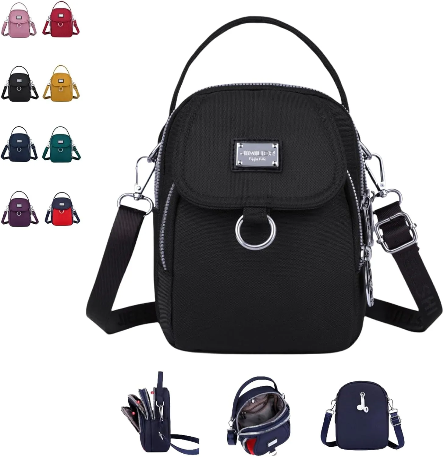 Waterproof Women Crossbody Bag Elegant Oxford Messenger Bags Simple for Work,Multi-Pocket Casual Messenger Bags Purse