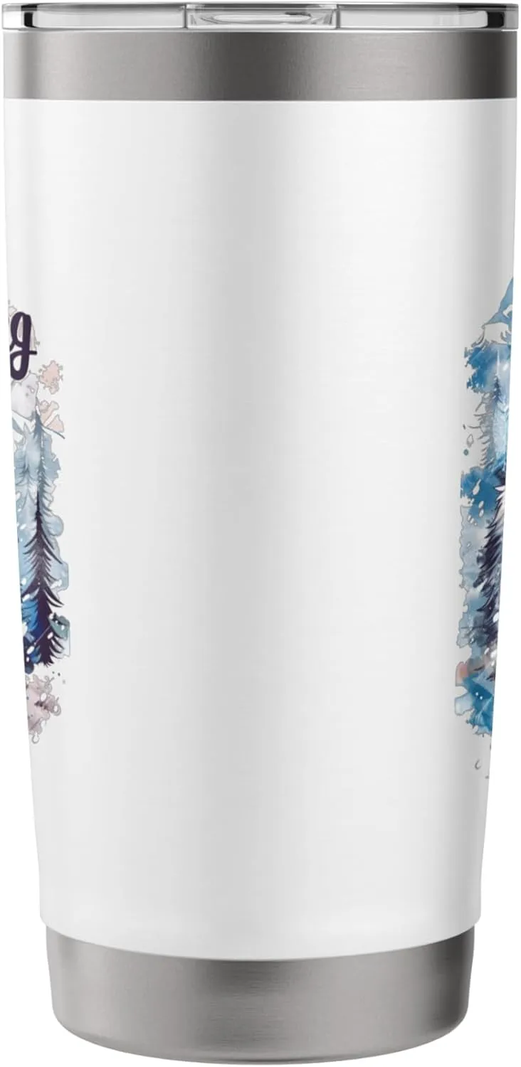 Winter Husky Snow King Snowy Forest Landscape Husky Love Stainless Steel Insulated Tumbler