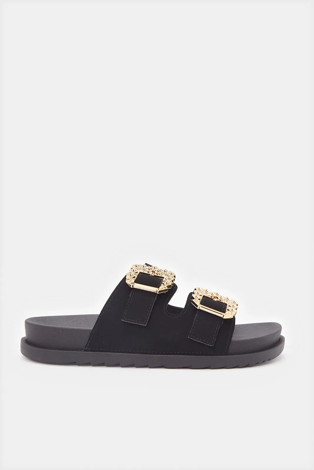 Women Black embellished Mule