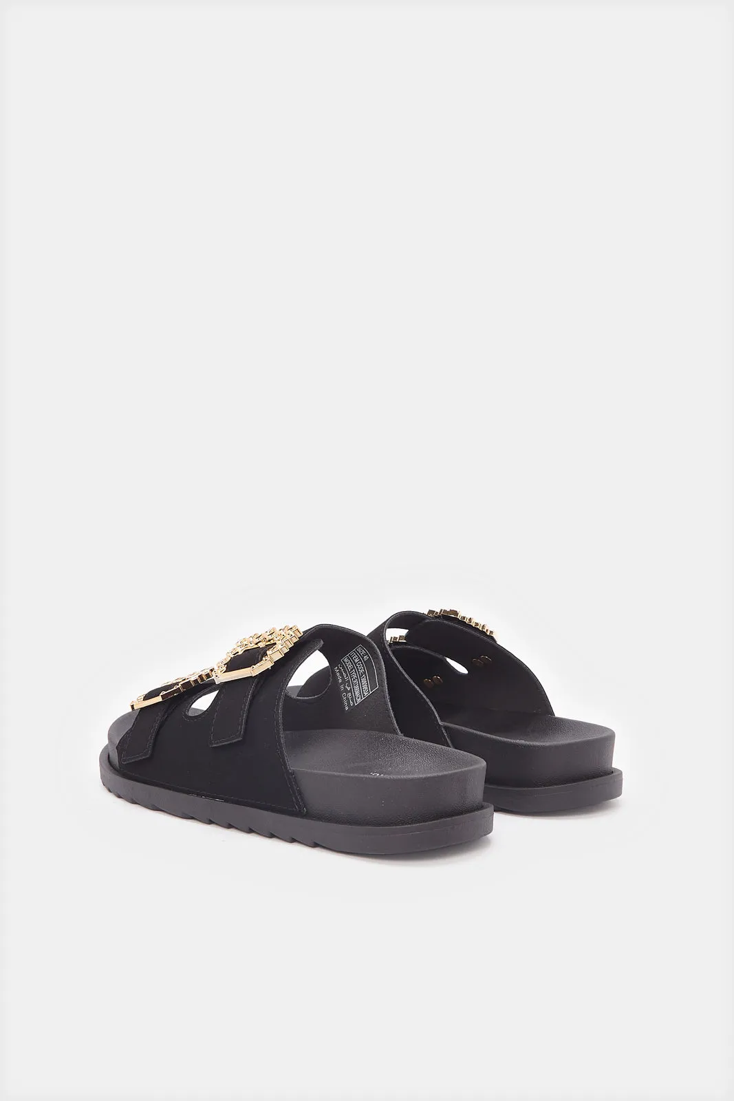 Women Black embellished Mule