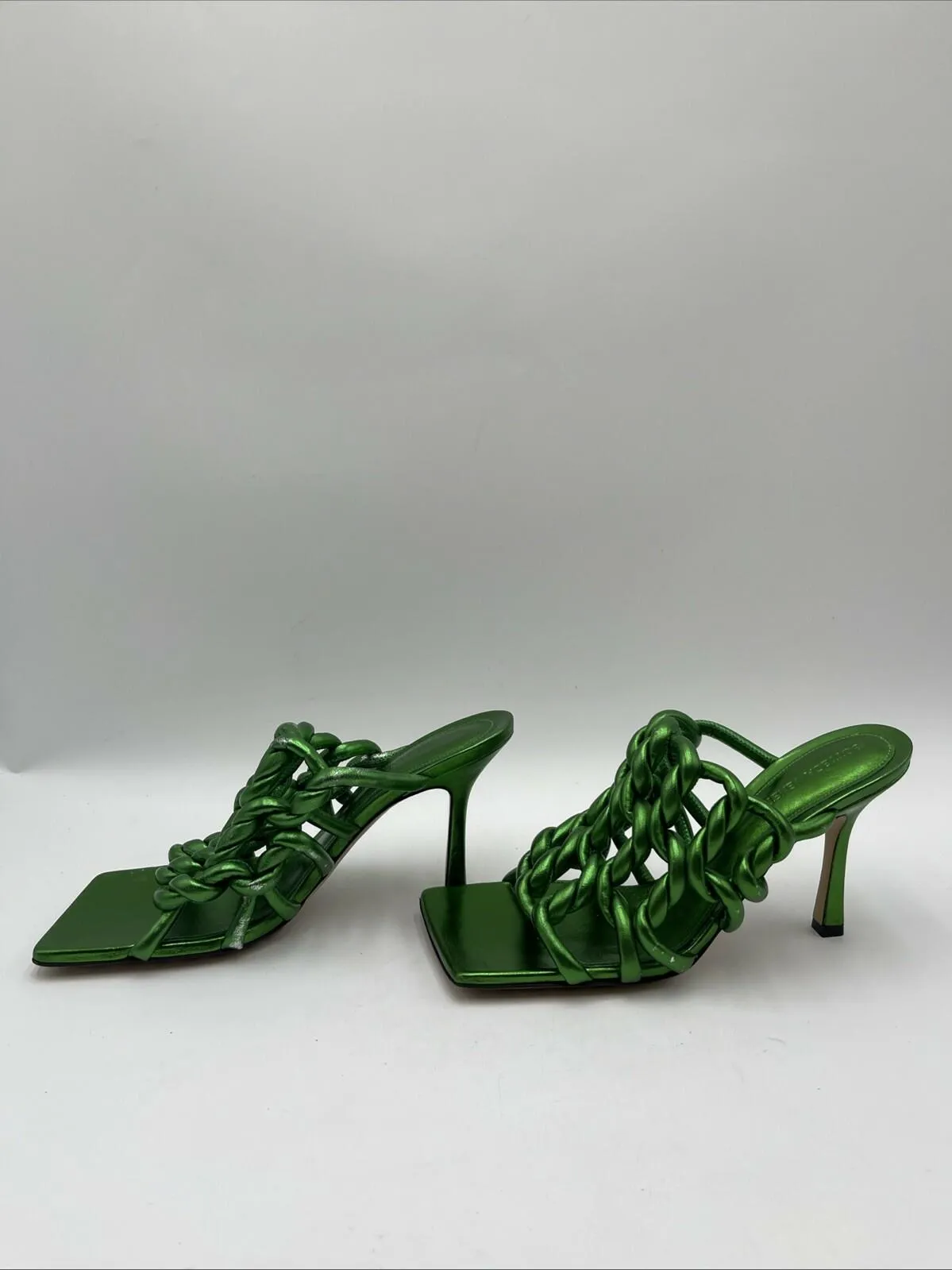 Women’s Bottega Veneta Stretch Mule Heeled Sandals Green Size 39 - Very Good