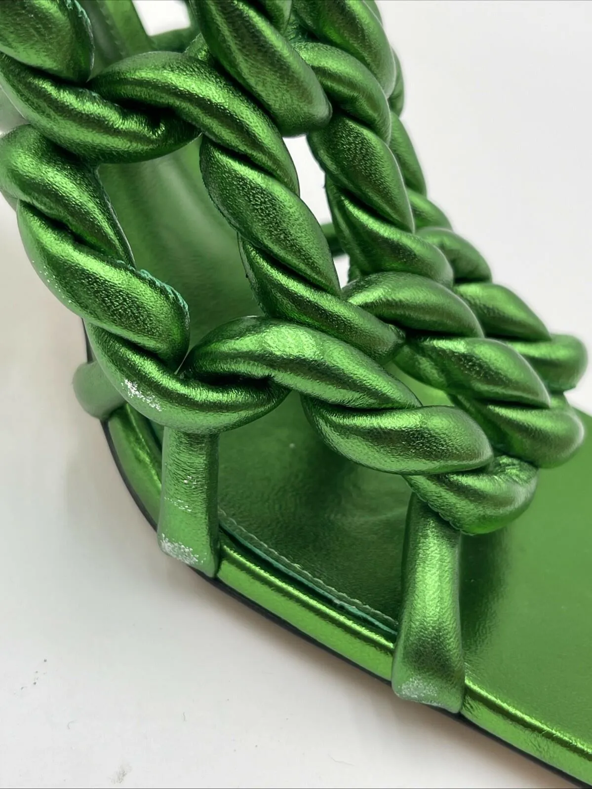 Women’s Bottega Veneta Stretch Mule Heeled Sandals Green Size 39 - Very Good
