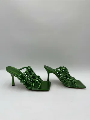 Women’s Bottega Veneta Stretch Mule Heeled Sandals Green Size 39 - Very Good